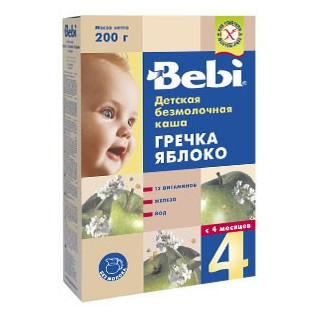 Bebi terci f/lapte hrisca+mar 200gr