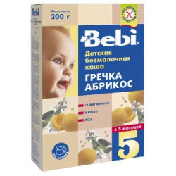 Bebi terci f/lapte hrisca+caise 200gr