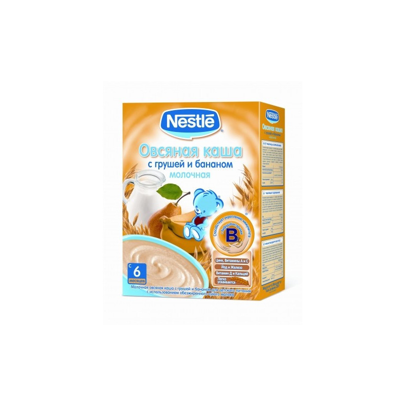 Nestle terci ovaz cu lapte+pere+banane 