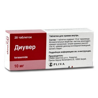 Diuver tab. 10mg N20