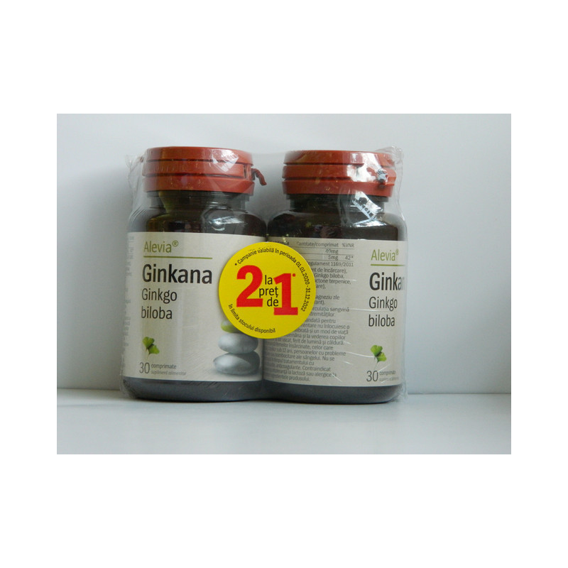 Alevia Ginkana Ginkgo biloba 40mg N30 (1+1)