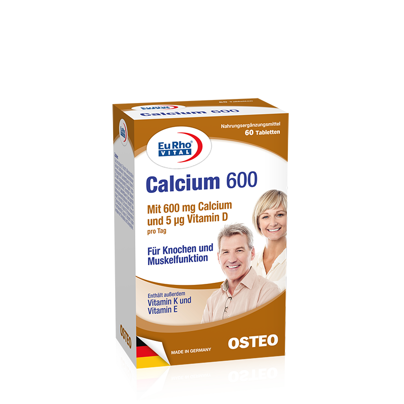 Calcium 600mg+ D3 5mcg +K+E comp. N15x4 (Euro OTC)