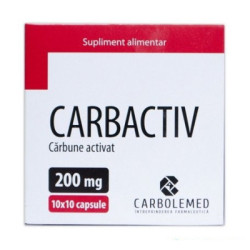 Carbactiv (carbune activat) caps. 200mg N10x10 Moldova