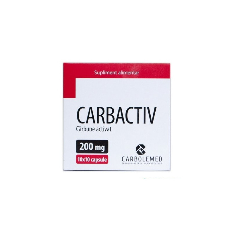Carbactiv (carbune activat) caps. 200mg N10x10 Moldova