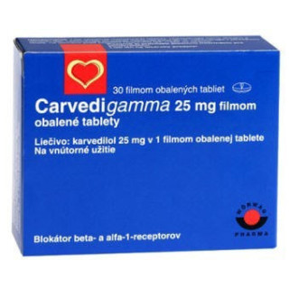 Carvedigamma 25 mg N30 tab